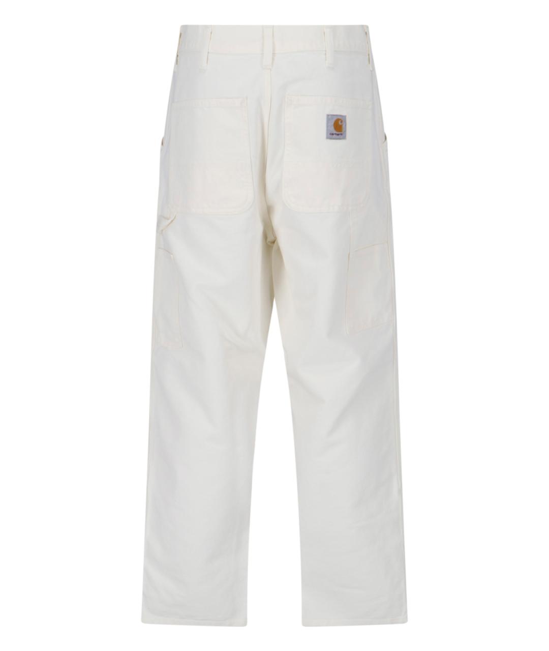 CARHARTT WIP Белые хлопковые повседневные брюки, фото 2