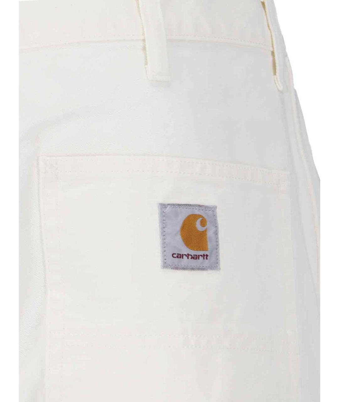 CARHARTT WIP Белые хлопковые повседневные брюки, фото 4