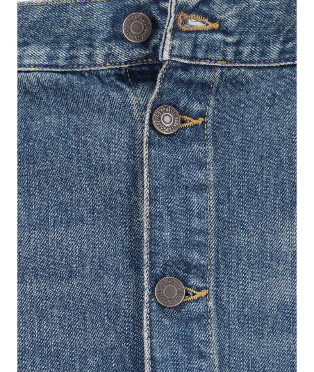 CARHARTT WIP Голубая хлопковая юбка миди, фото 5
