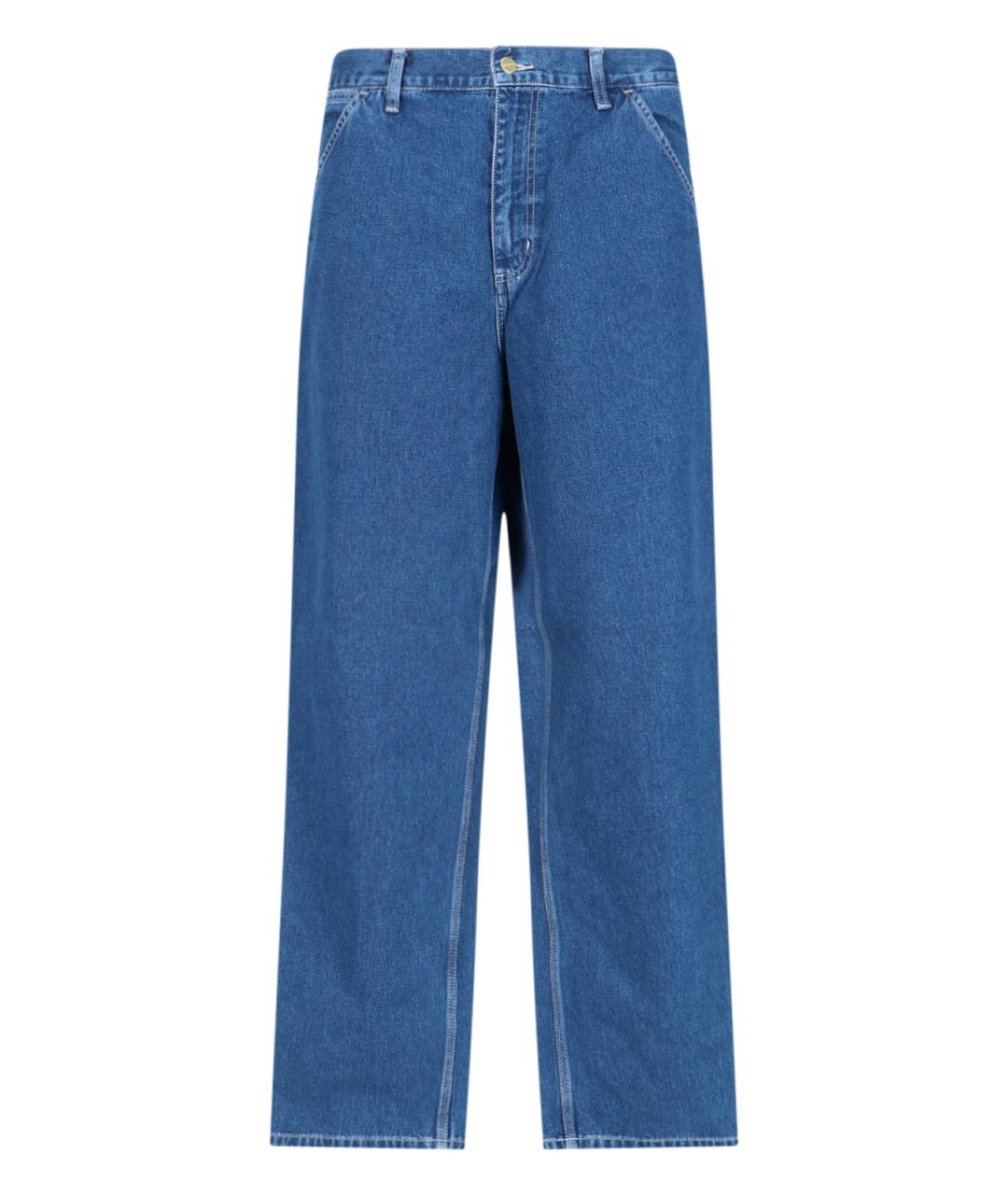 CARHARTT WIP Синие хлопковые прямые джинсы, фото 1