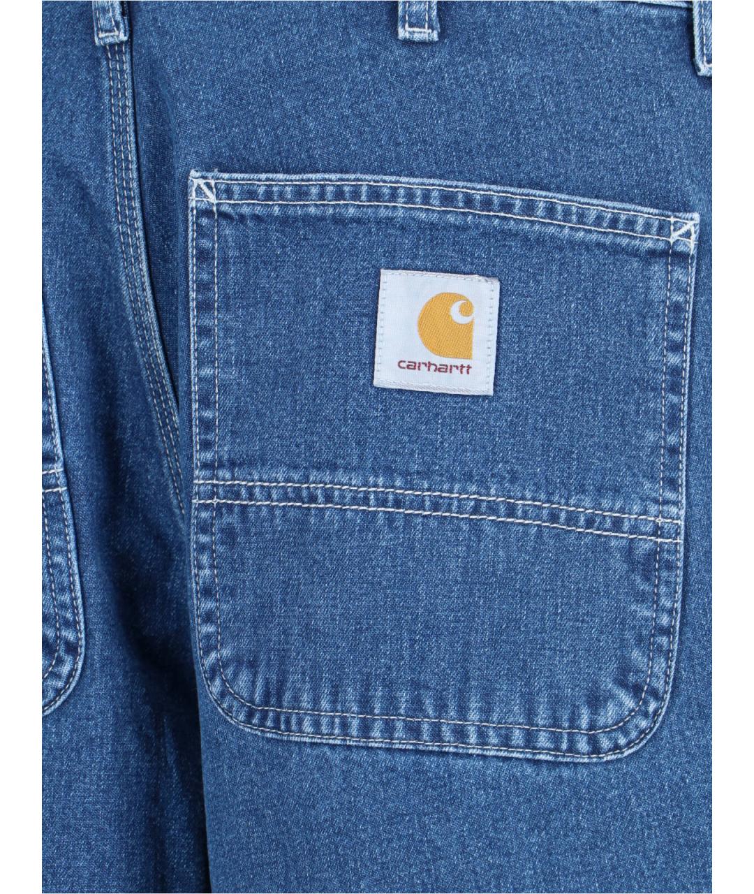 CARHARTT WIP Синие хлопковые прямые джинсы, фото 4