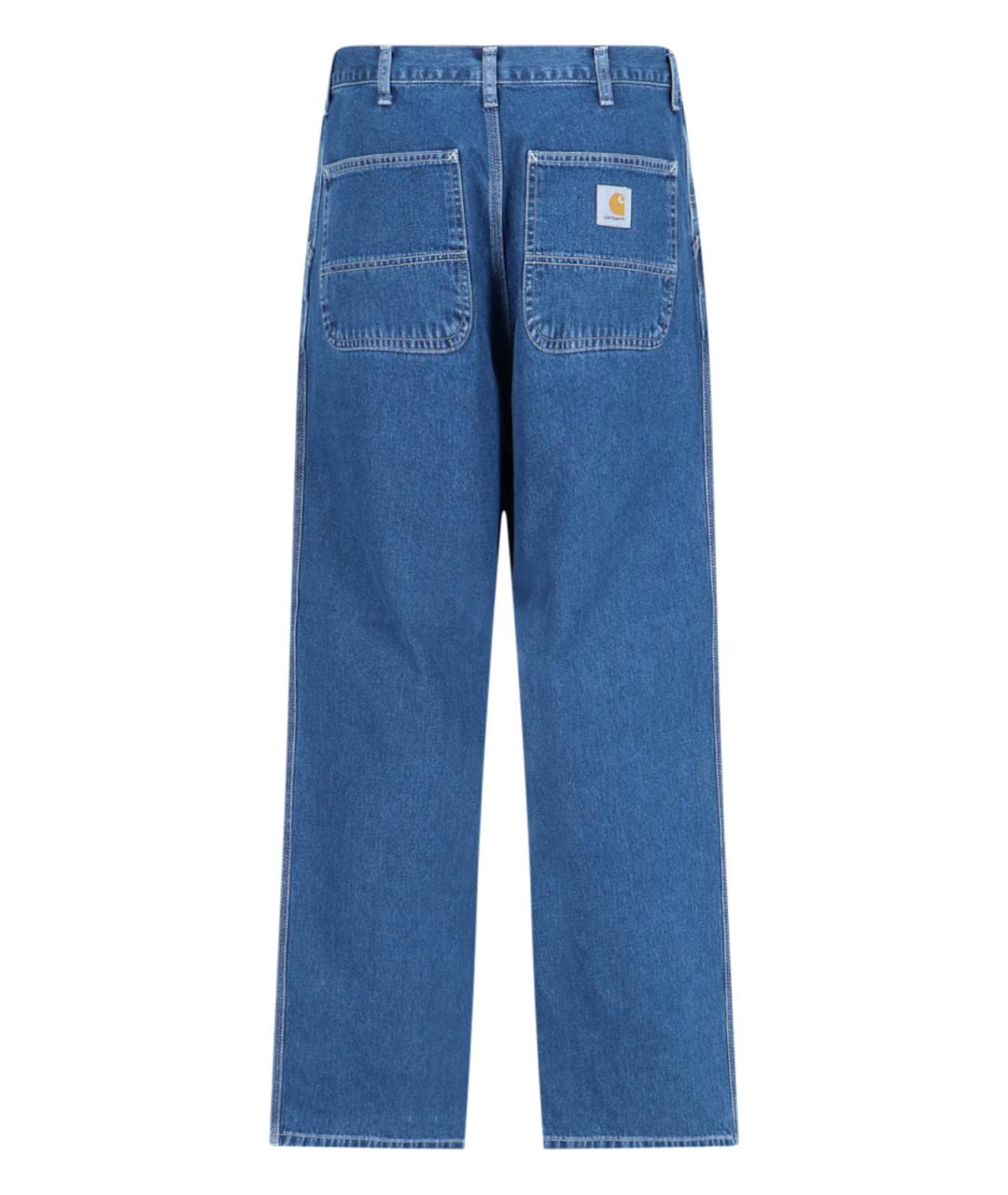 CARHARTT WIP Синие хлопковые прямые джинсы, фото 2