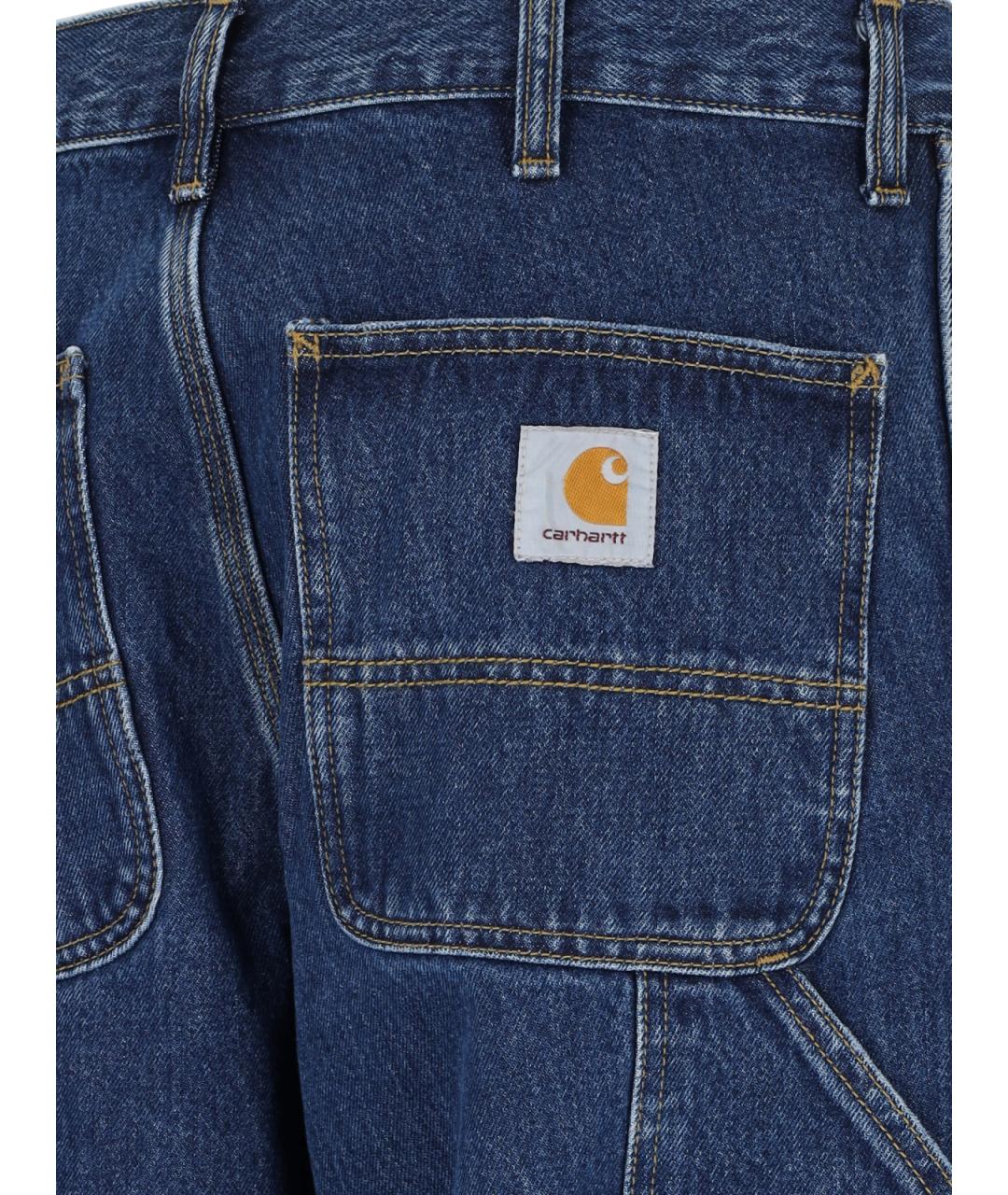 CARHARTT WIP Синие хлопковые прямые джинсы, фото 3