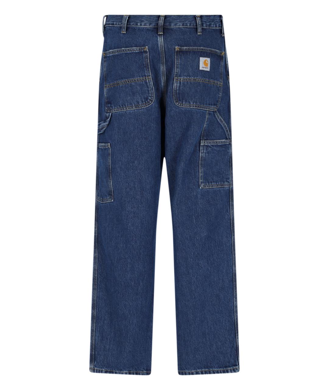 CARHARTT WIP Синие хлопковые прямые джинсы, фото 2