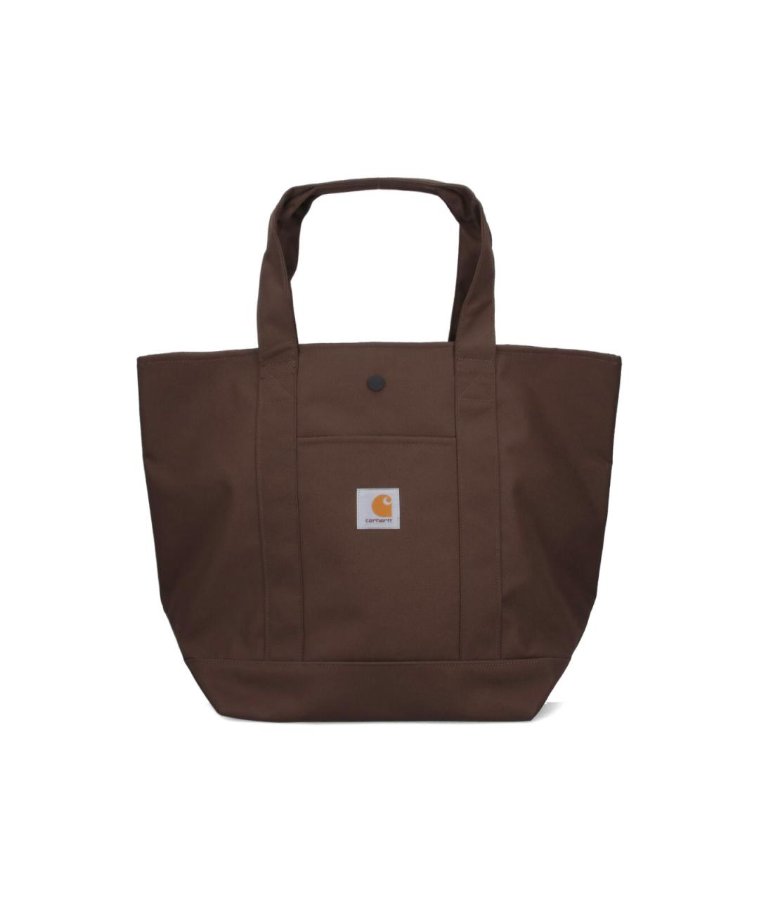 CARHARTT WIP Коричневая синтетическая сумка тоут, фото 1