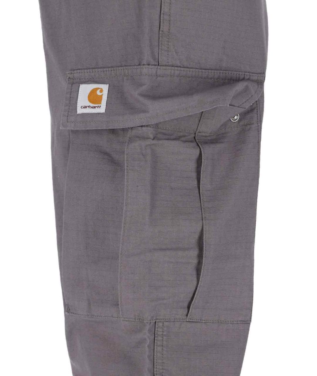 CARHARTT WIP Серые хлопковые повседневные брюки, фото 4