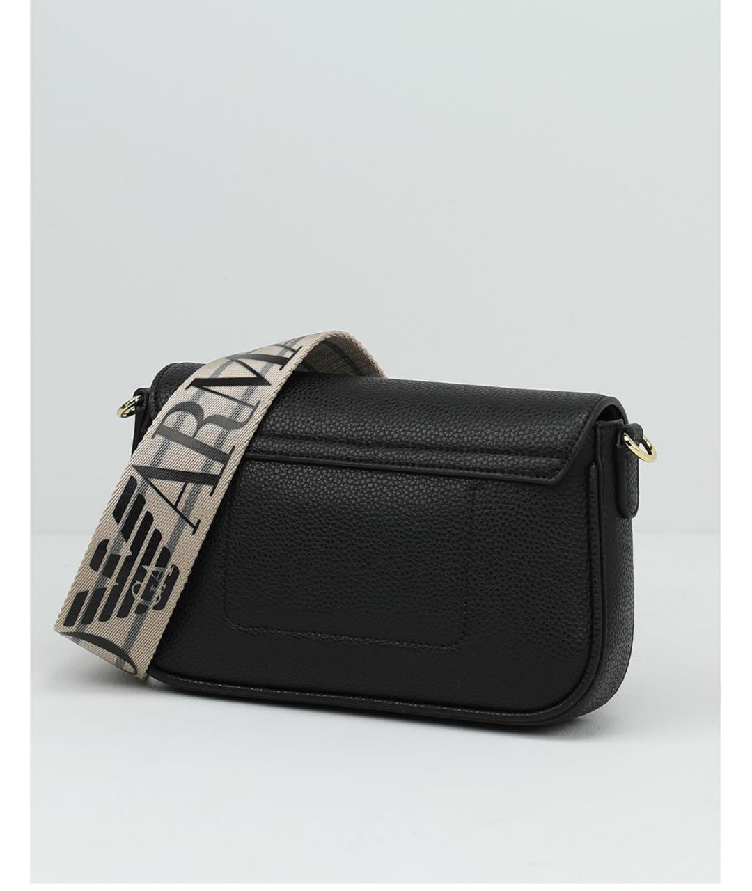EMPORIO ARMANI Черная сумка через плечо из искусственной кожи, фото 6