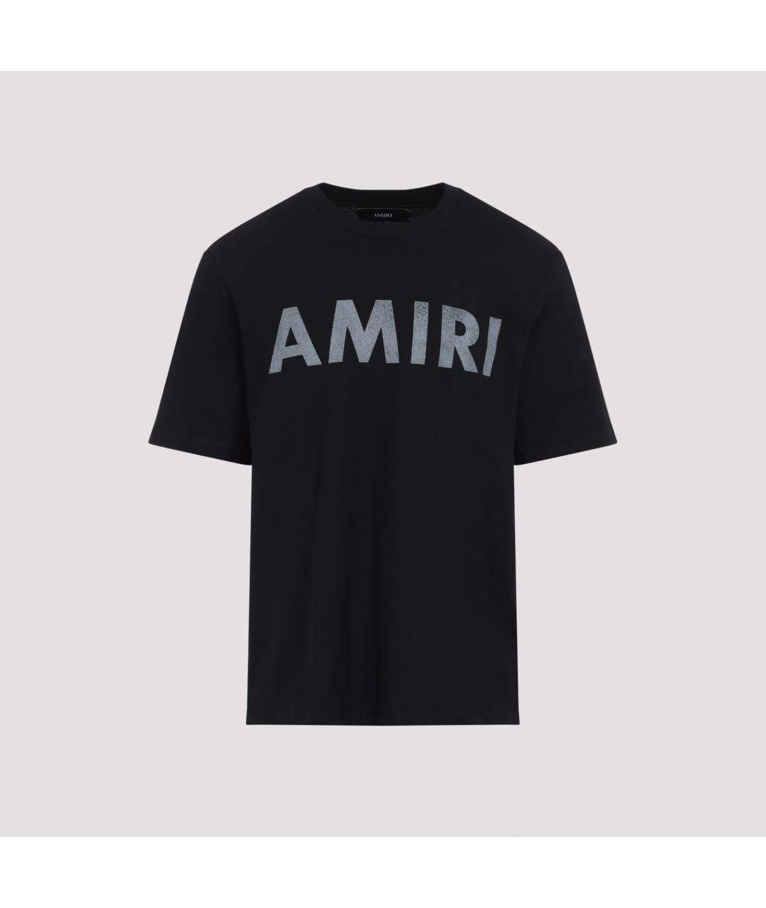 AMIRI Черная хлопковая футболка, фото 2