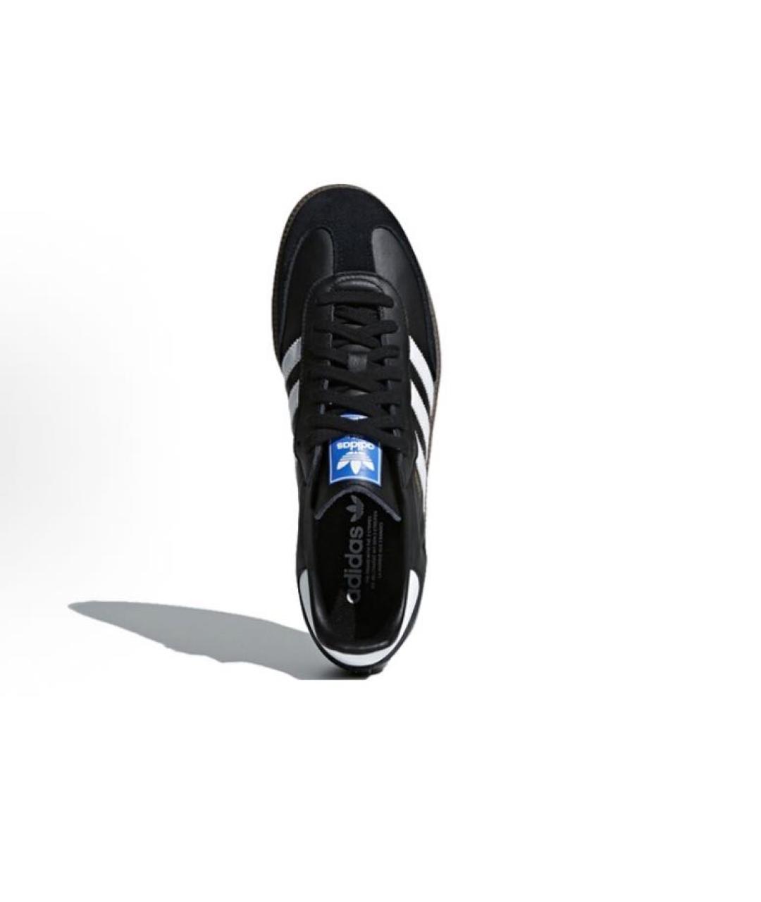 ADIDAS Черные кожаные низкие кроссовки / кеды, фото 4