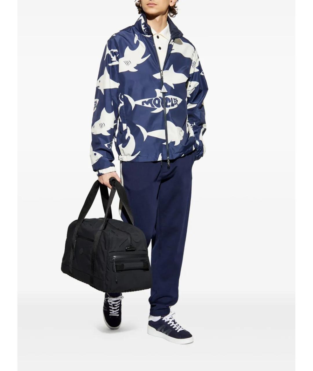 MONCLER Синяя синтетическая куртка, фото 2