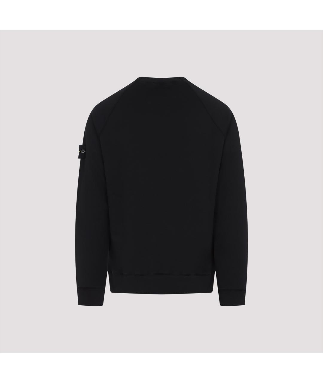STONE ISLAND Черный хлопковый джемпер / свитер, фото 3