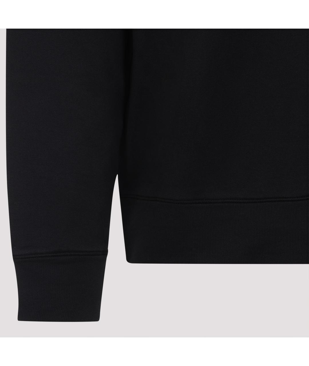 STONE ISLAND Черный хлопковый джемпер / свитер, фото 4