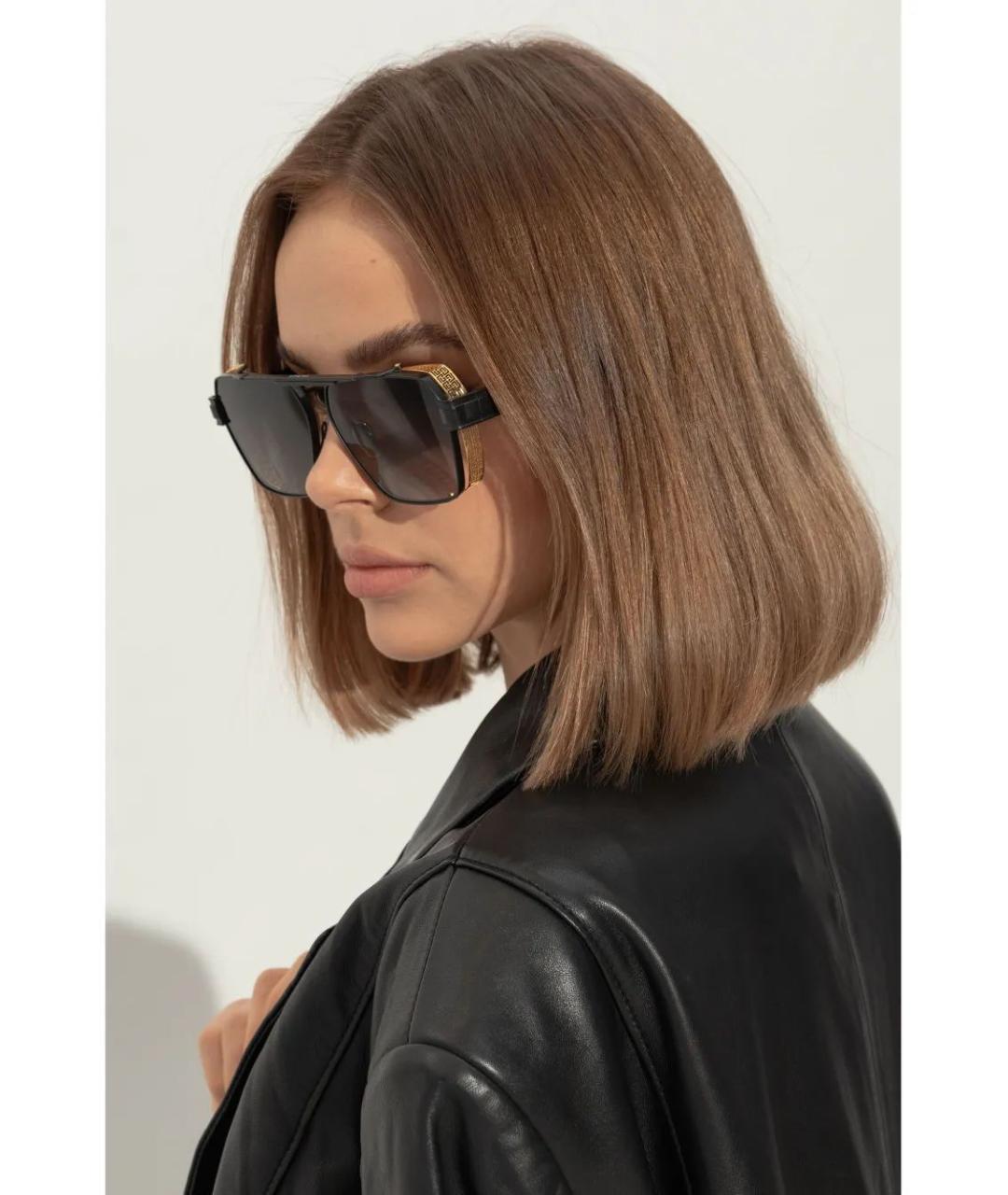BALMAIN Черные металлические солнцезащитные очки, фото 2