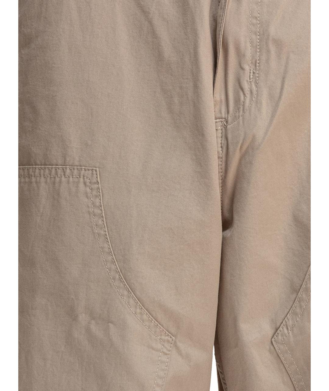 CARHARTT WIP Бежевые хлопковые повседневные брюки, фото 3