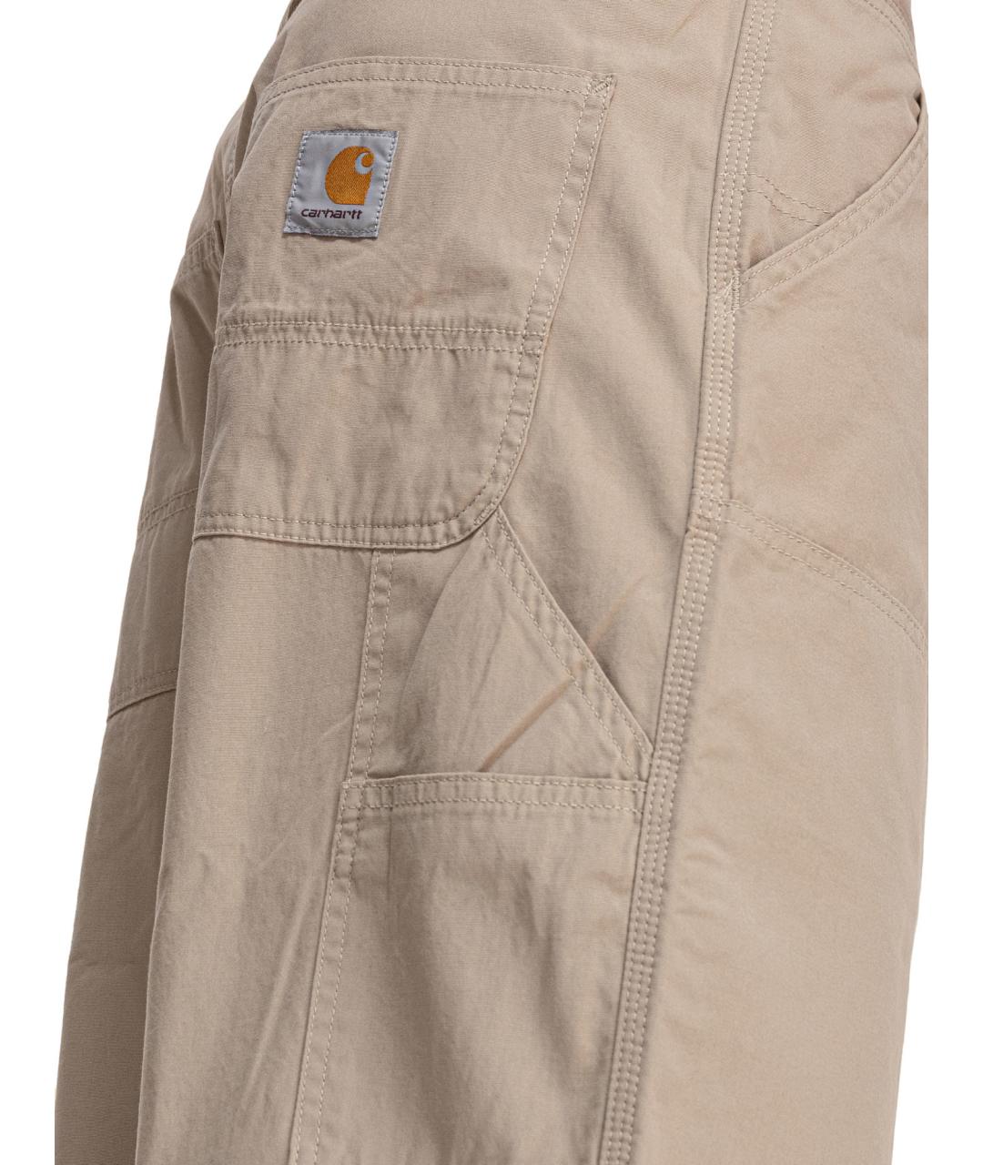CARHARTT WIP Бежевые хлопковые повседневные брюки, фото 4