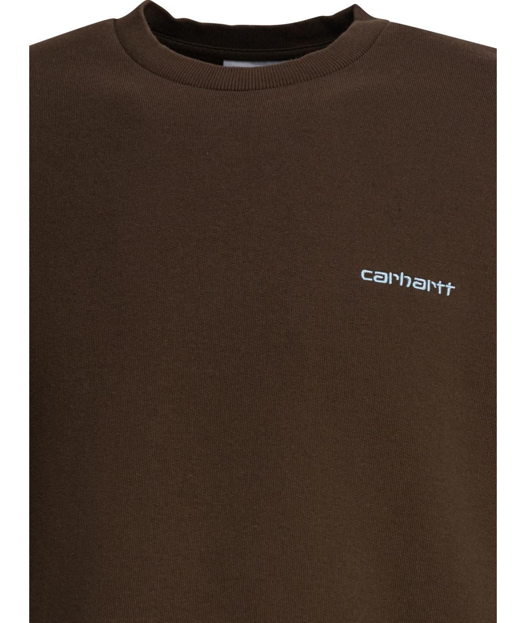CARHARTT WIP Коричневый хлопковый джемпер / свитер, фото 3
