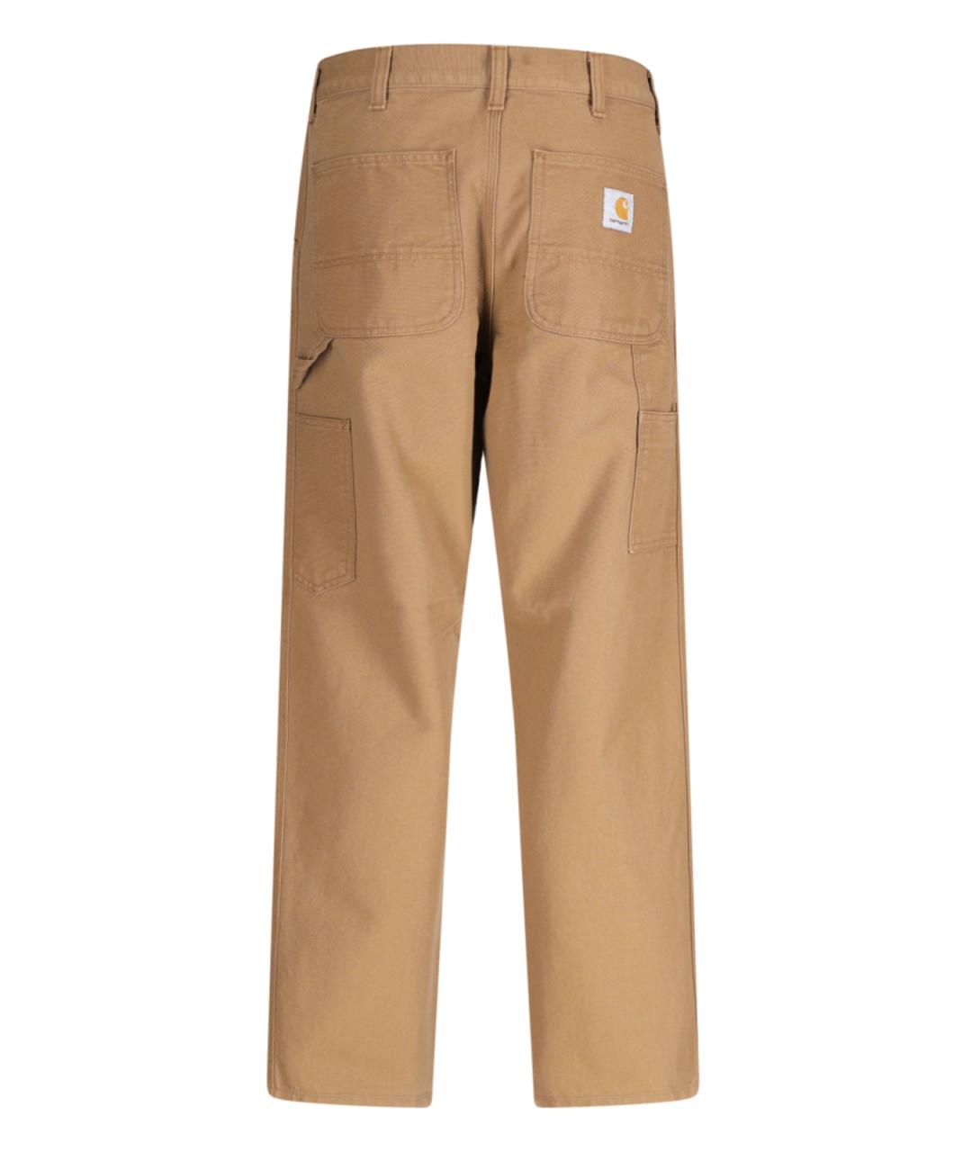 CARHARTT WIP Коричневые хлопковые повседневные брюки, фото 3