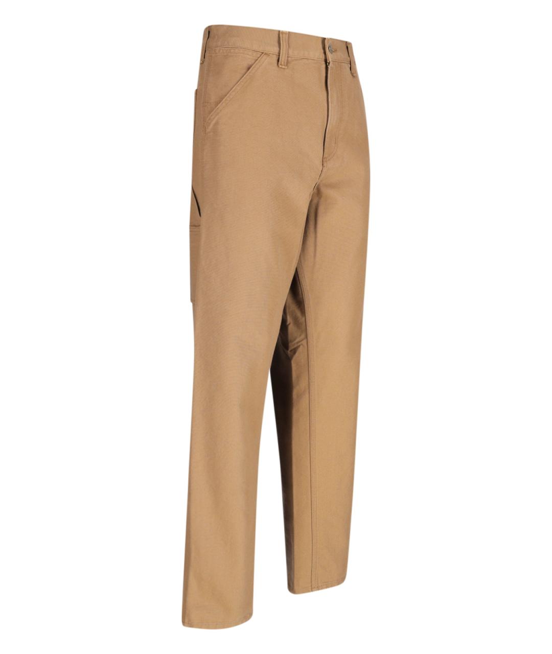 CARHARTT WIP Коричневые хлопковые повседневные брюки, фото 2