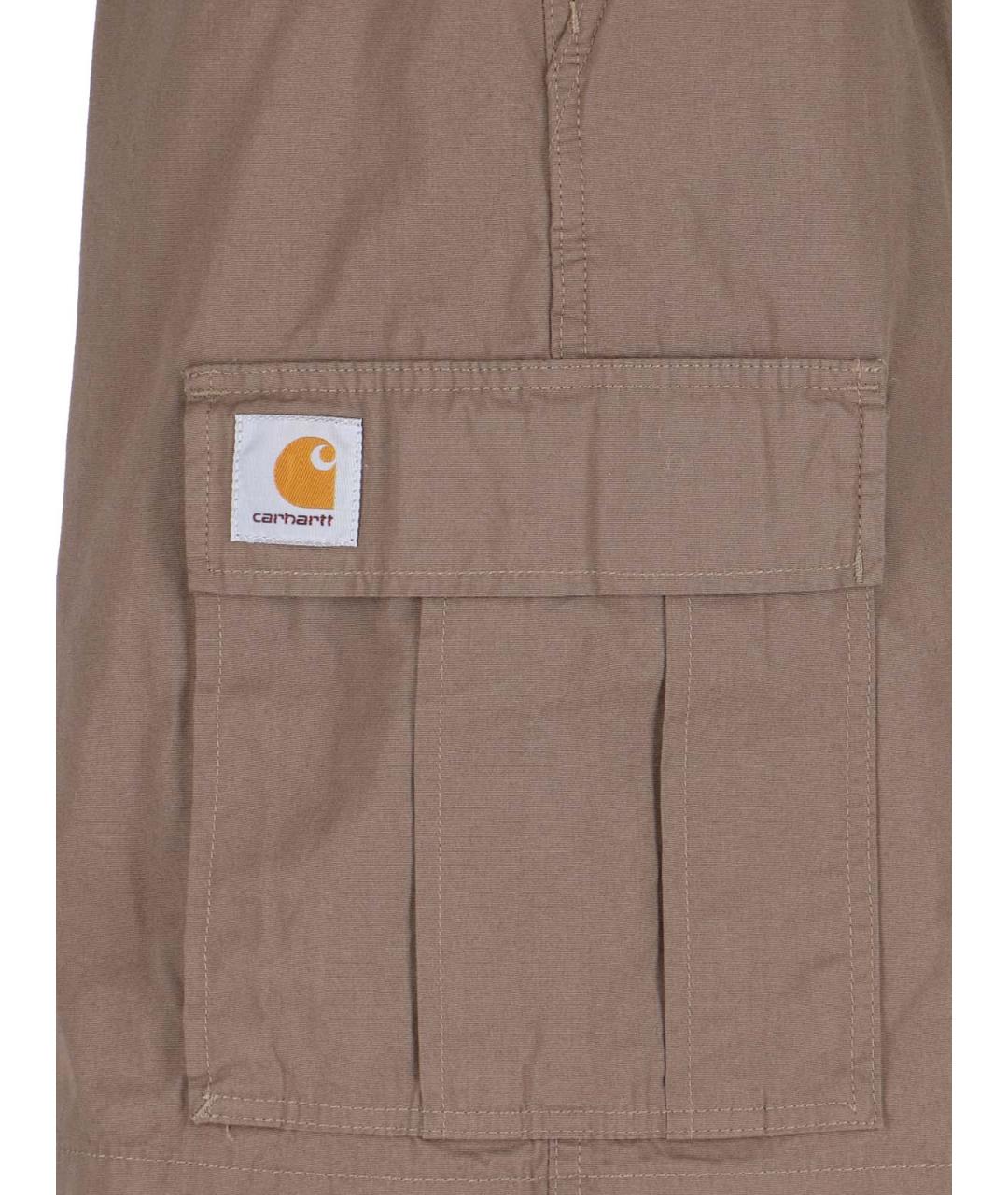 CARHARTT WIP Коричневые хлопковые шорты, фото 4