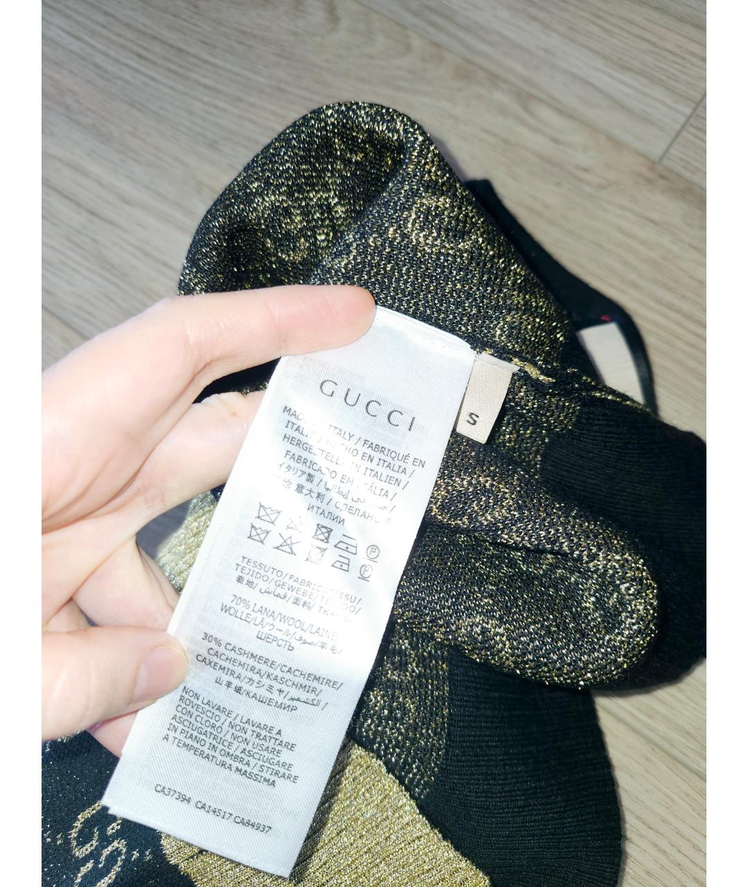GUCCI Черная шерстяная майка, фото 5