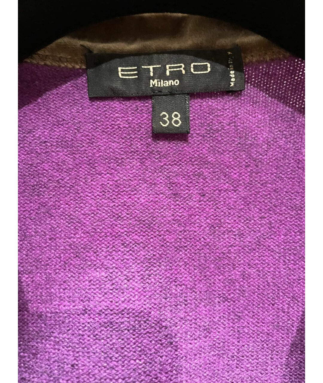 ETRO Фиолетовый шерстяной костюм с брюками, фото 3