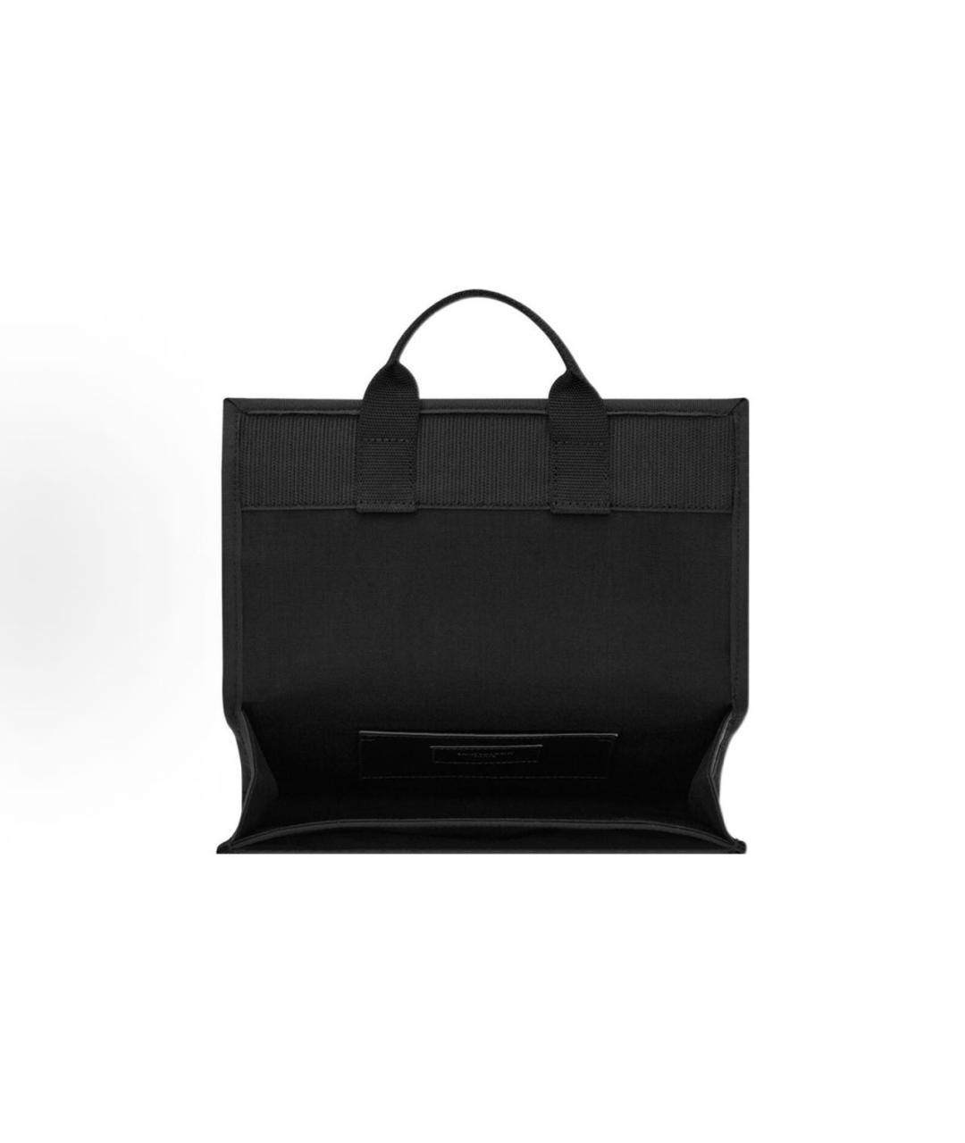SAINT LAURENT Черная кожаная сумка с короткими ручками, фото 4