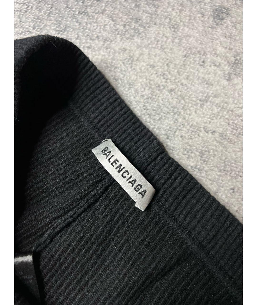 BALENCIAGA Черные хлопко-эластановые леггинсы и велосипедки, фото 7