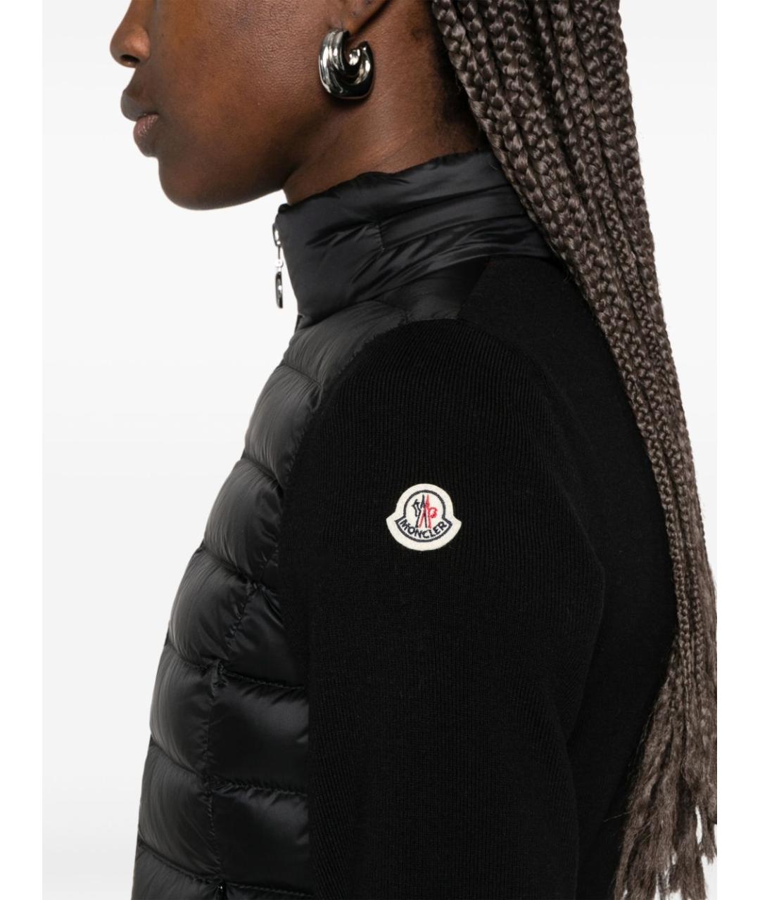 MONCLER Черная шерстяная куртка, фото 2