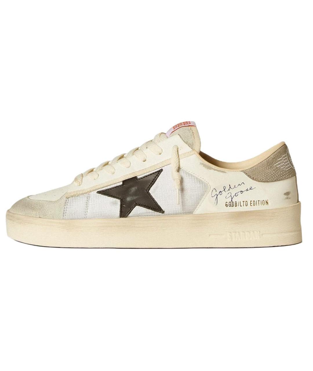 GOLDEN GOOSE DELUXE BRAND Белые кожаные низкие кроссовки / кеды, фото 2