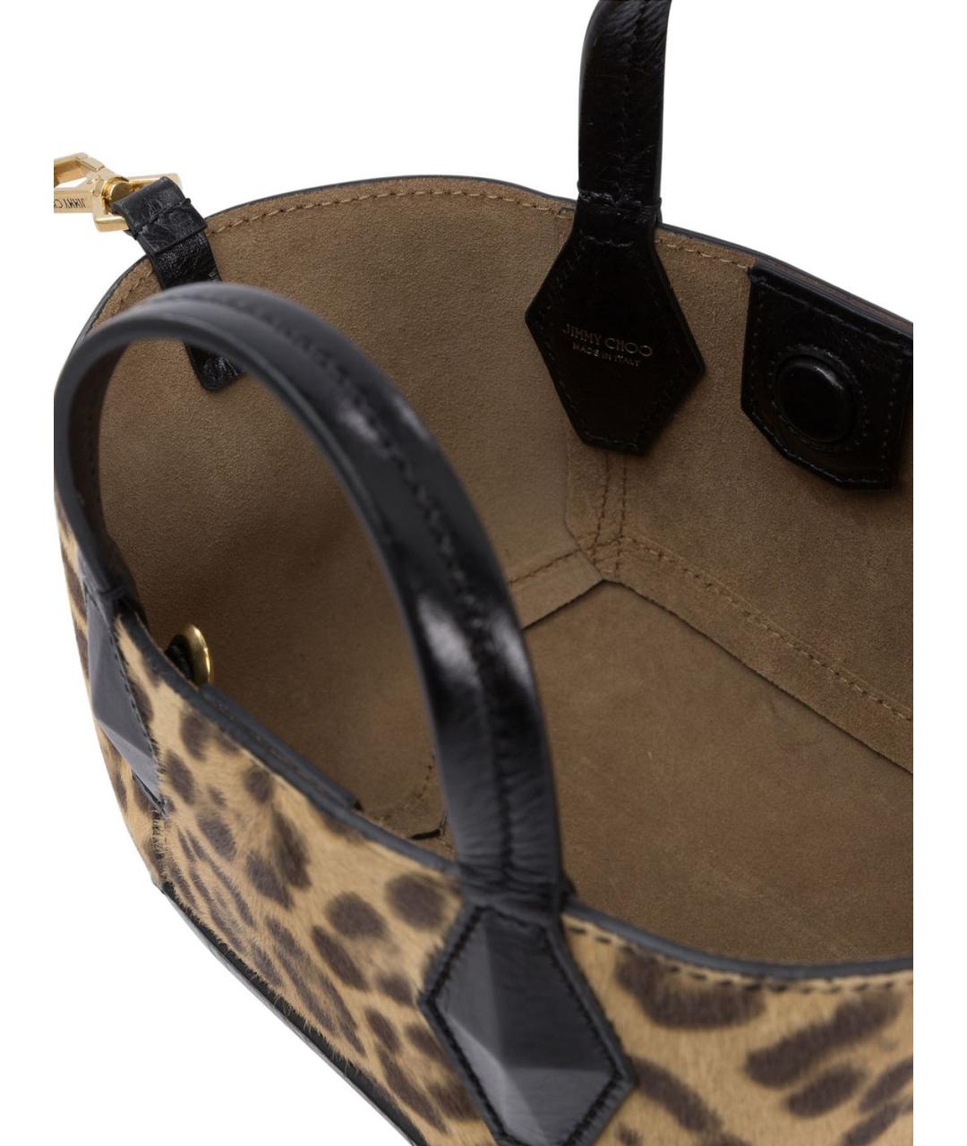 JIMMY CHOO Коричневая сумка с короткими ручками, фото 5