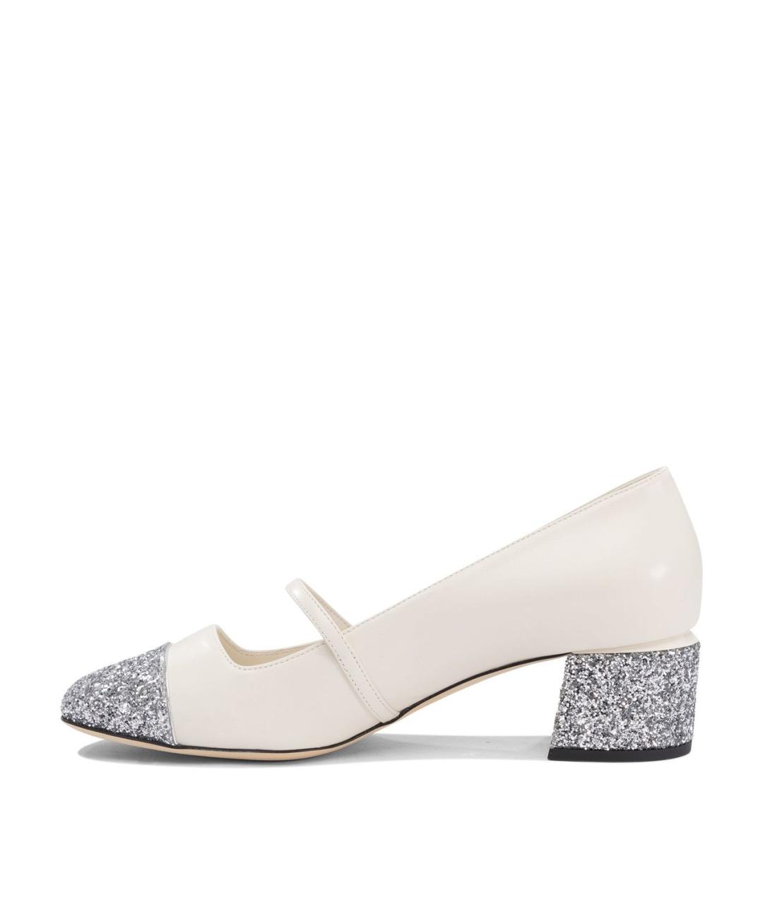 JIMMY CHOO Белые текстильные туфли, фото 3