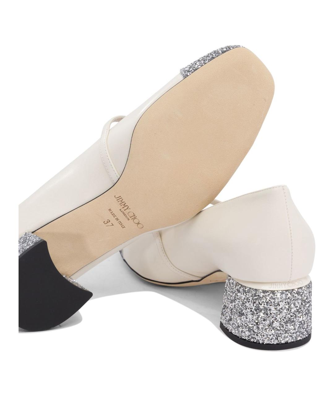 JIMMY CHOO Белые текстильные туфли, фото 5