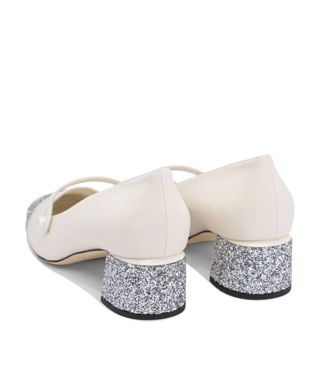 JIMMY CHOO Белые текстильные туфли, фото 4