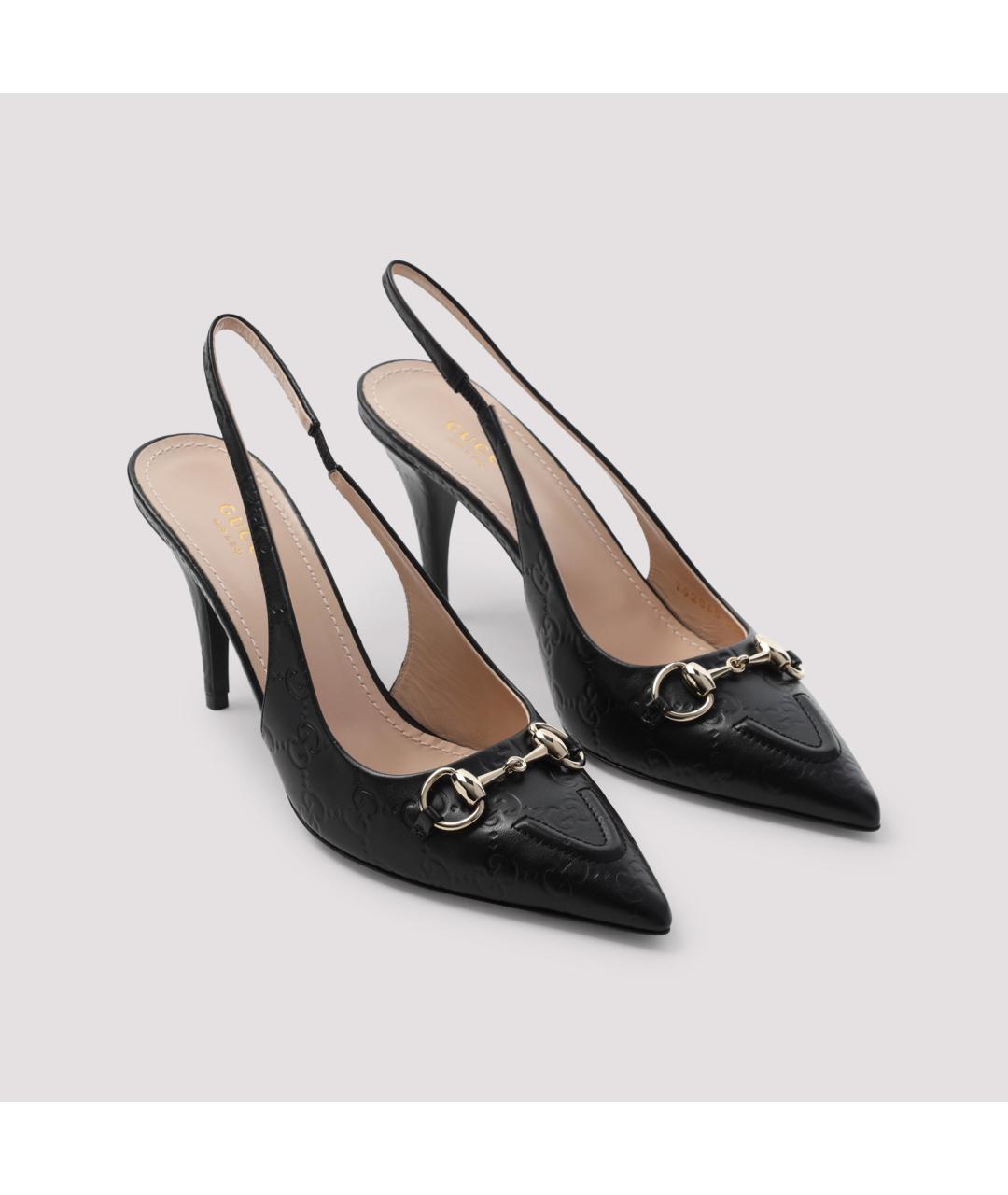GUCCI Черные кожаные туфли, фото 3