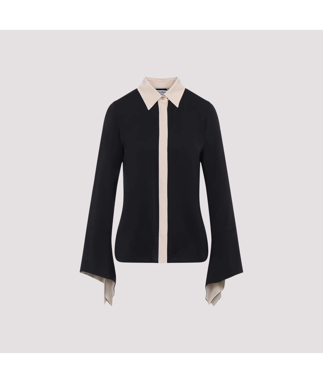 MAX MARA Черная шелковая рубашка, фото 2