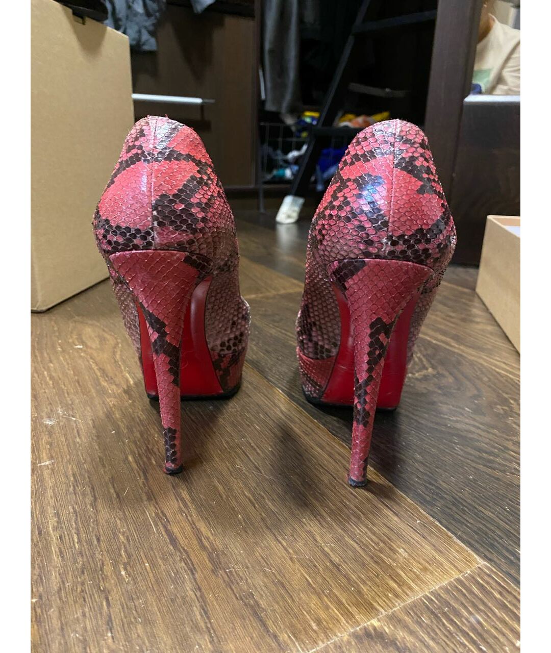 CHRISTIAN LOUBOUTIN Мульти туфли из экзотической кожи, фото 4