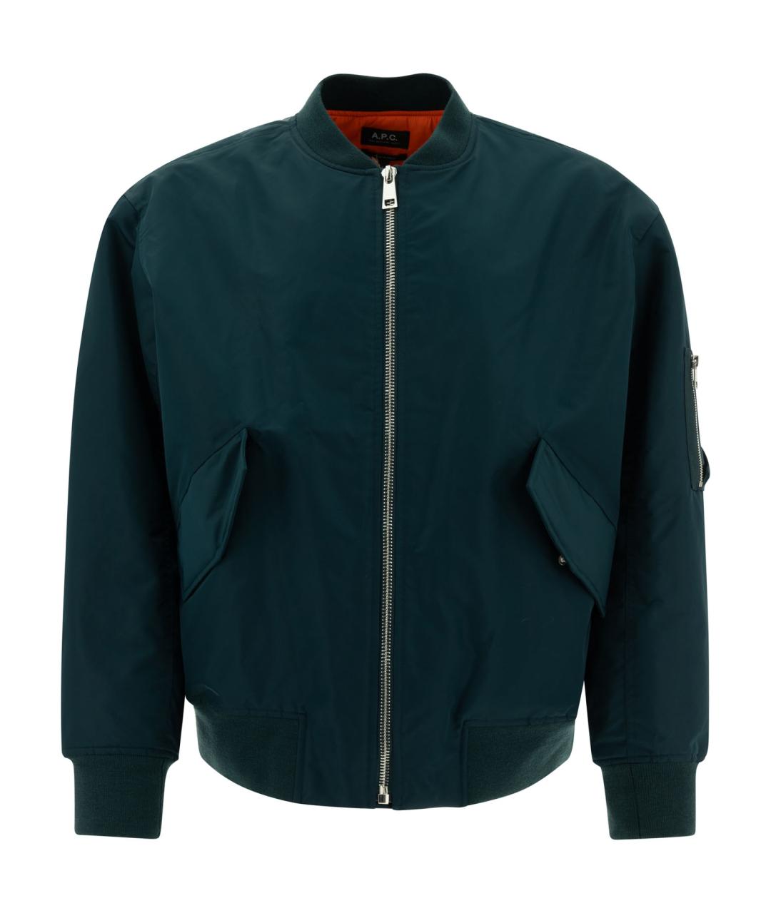 A.P.C. Бирюзовая полиэстеровая куртка, фото 1