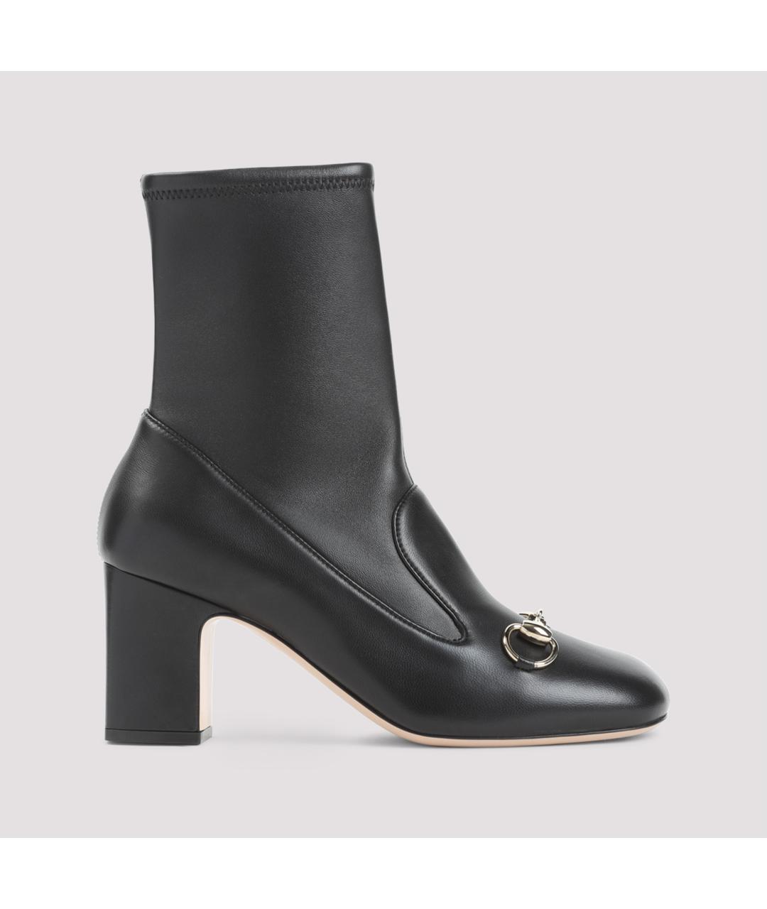GUCCI Черные кожаные ботильоны, фото 2
