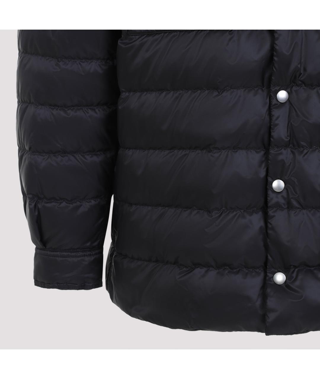MONCLER Черная полиэстеровая куртка, фото 4