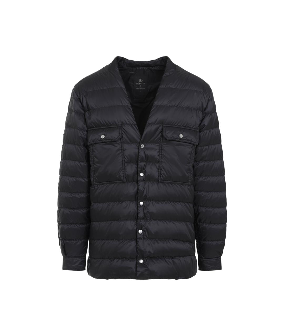 MONCLER Черная полиэстеровая куртка, фото 1