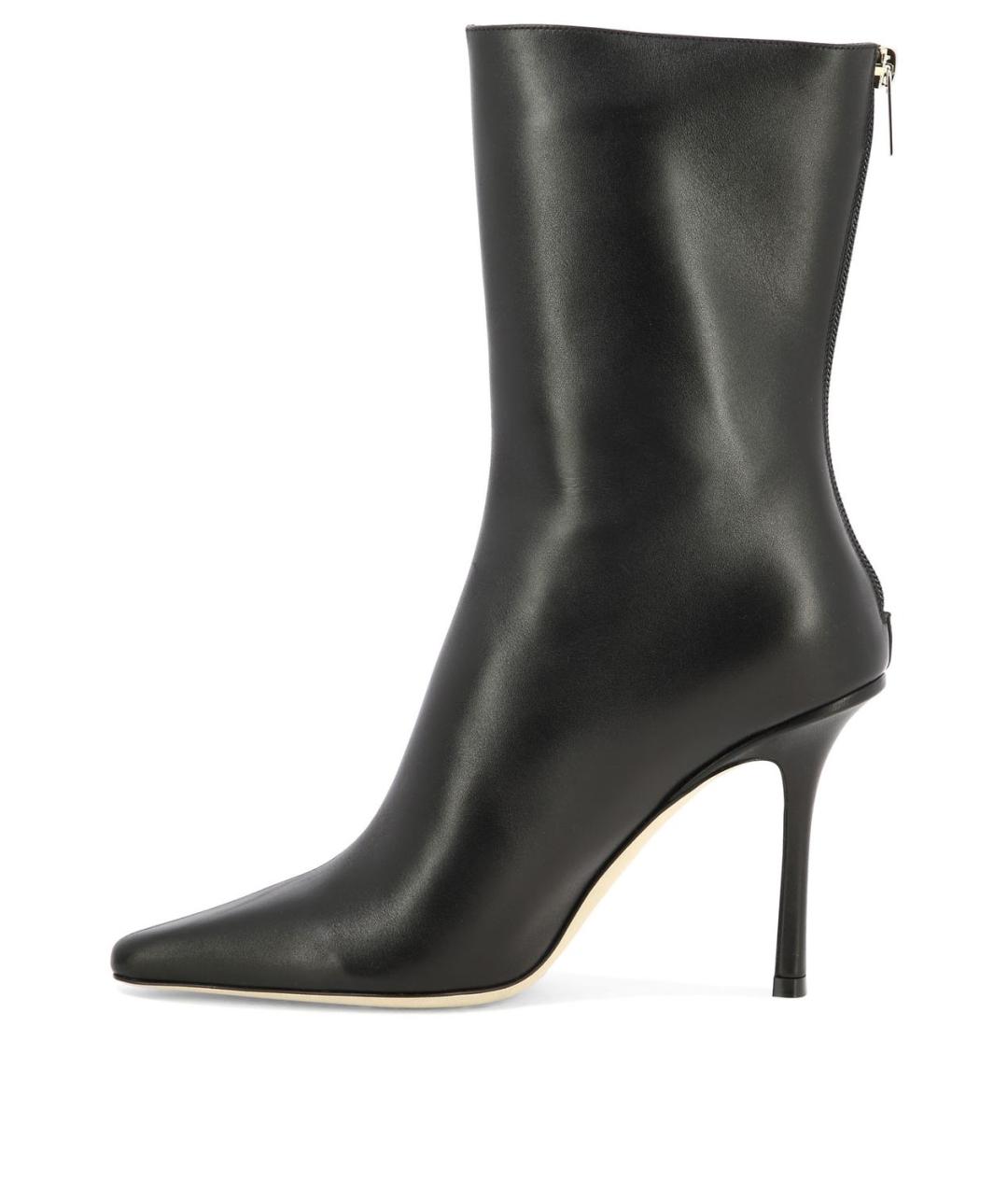 JIMMY CHOO Черные кожаные ботинки, фото 3