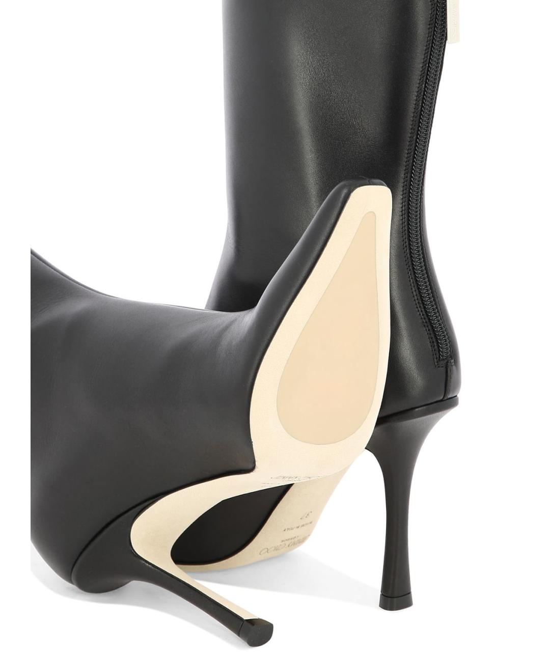 JIMMY CHOO Черные кожаные ботинки, фото 5