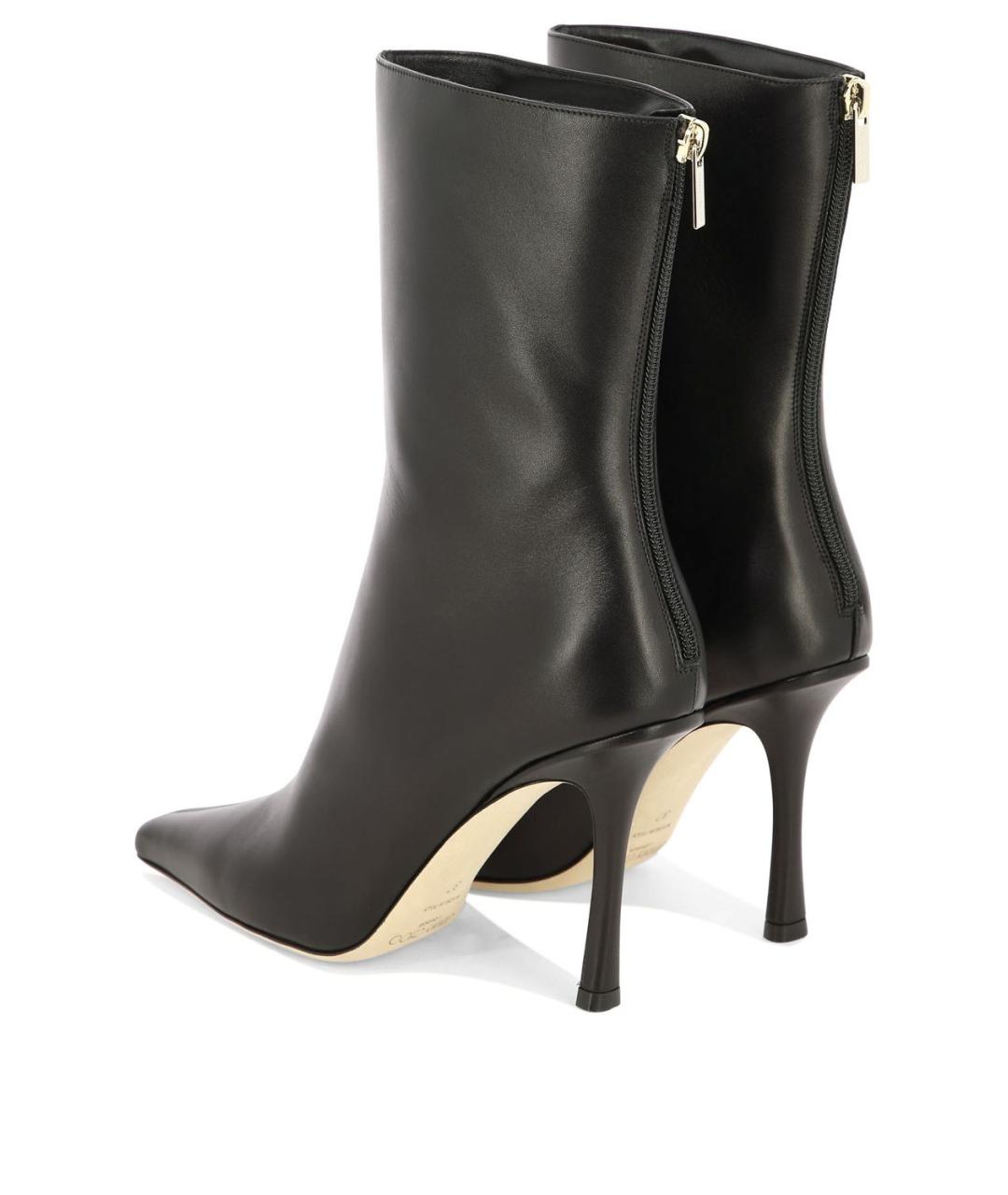 JIMMY CHOO Черные кожаные ботинки, фото 4