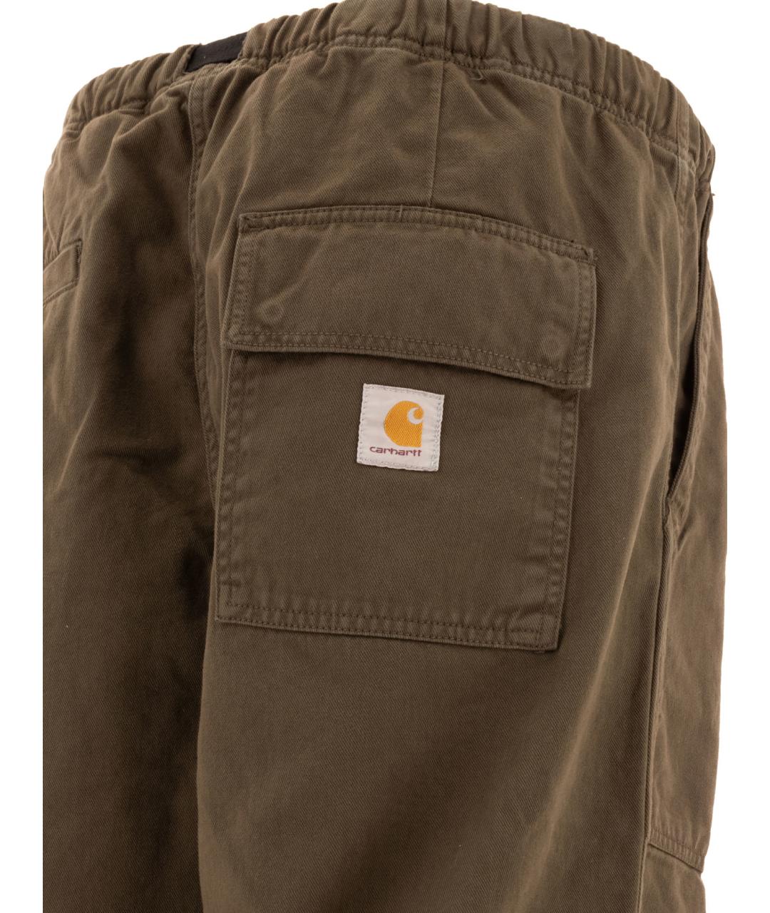 CARHARTT WIP Хаки хлопковые повседневные брюки, фото 4