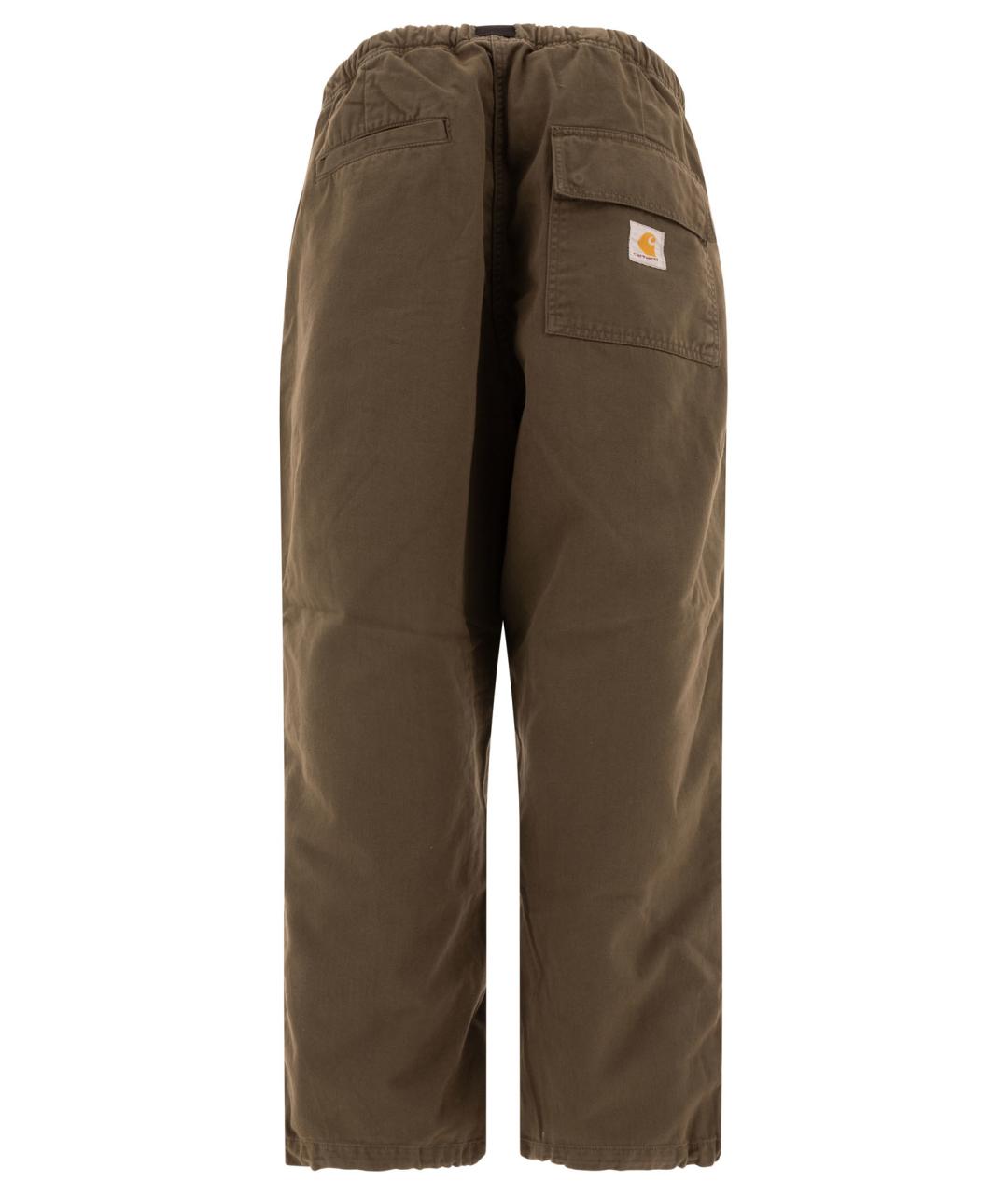 CARHARTT WIP Хаки хлопковые повседневные брюки, фото 2