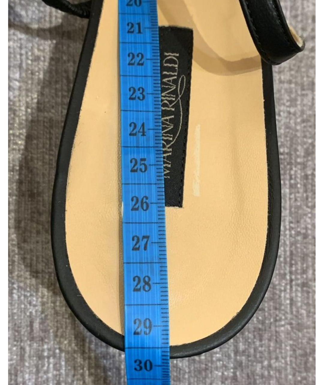 MAX MARA Черные кожаные босоножки, фото 6