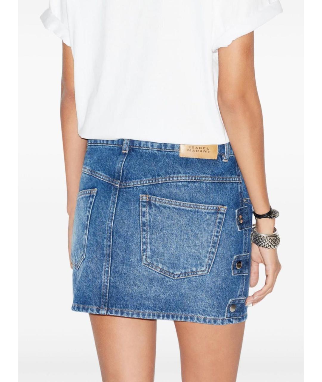 ISABEL MARANT Синяя юбка мини, фото 4