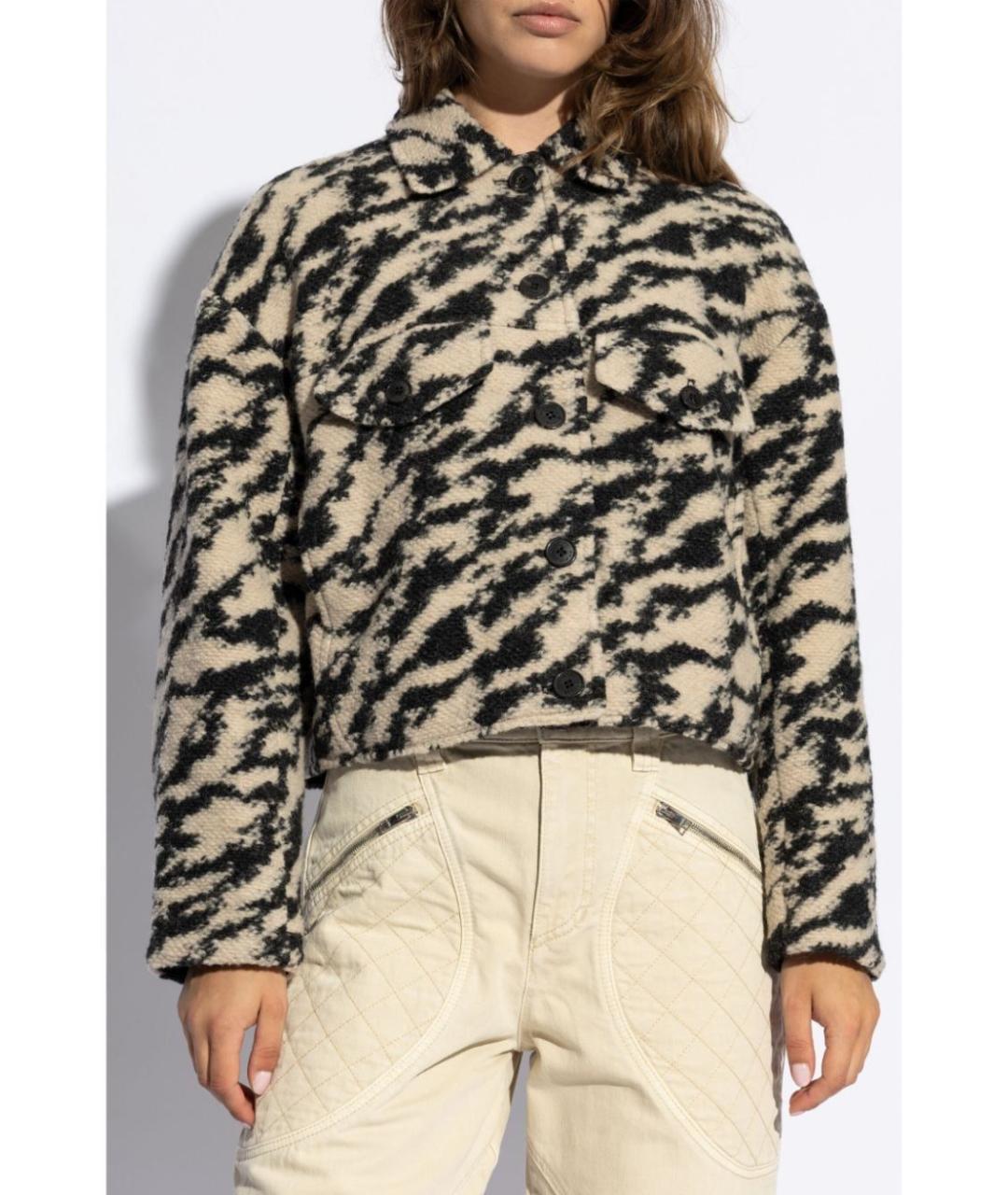 ISABEL MARANT Бежевая полиэстеровая куртка, фото 3