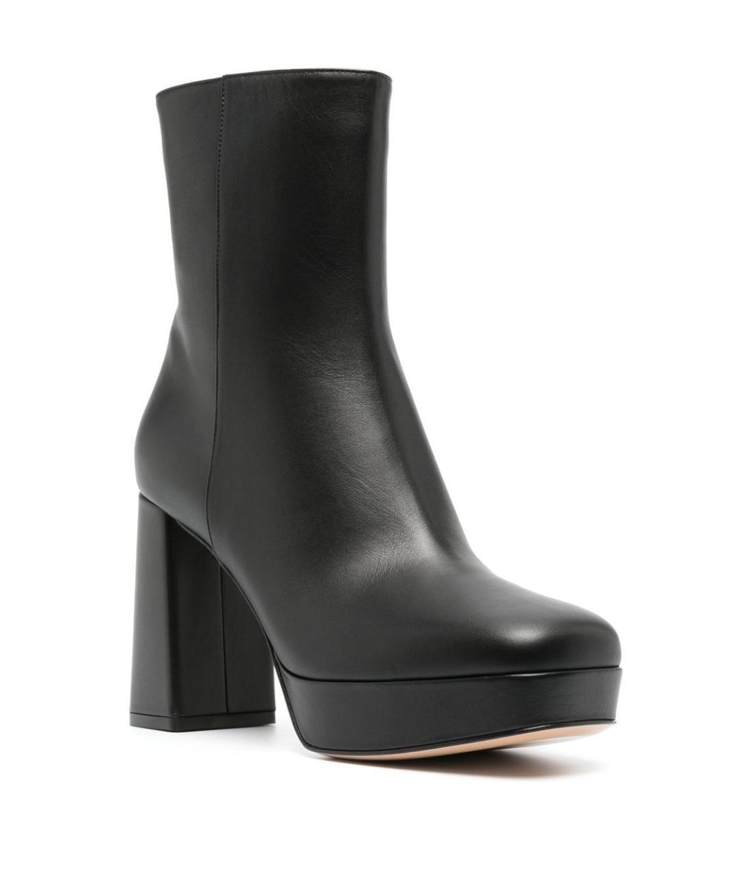 GIANVITO ROSSI Черные кожаные ботильоны, фото 2