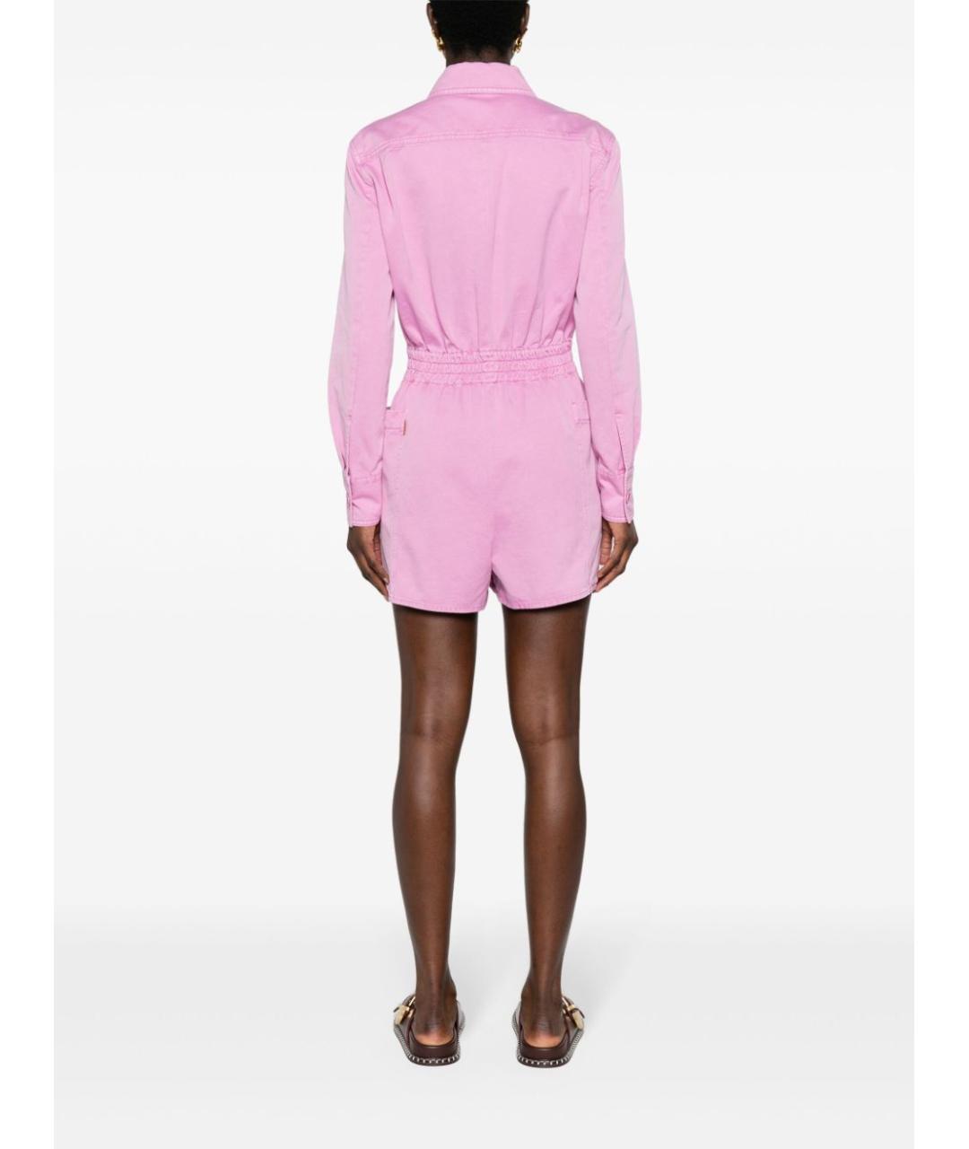 MAX MARA Розовый хлопковый комбинезон, фото 3
